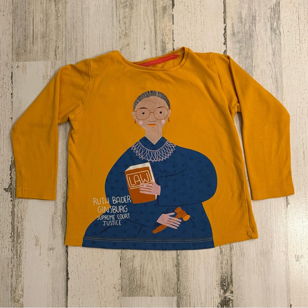 Kids Ruth Bader Ginsburg Trailblazer Long-Sleeve Tee - Mustard